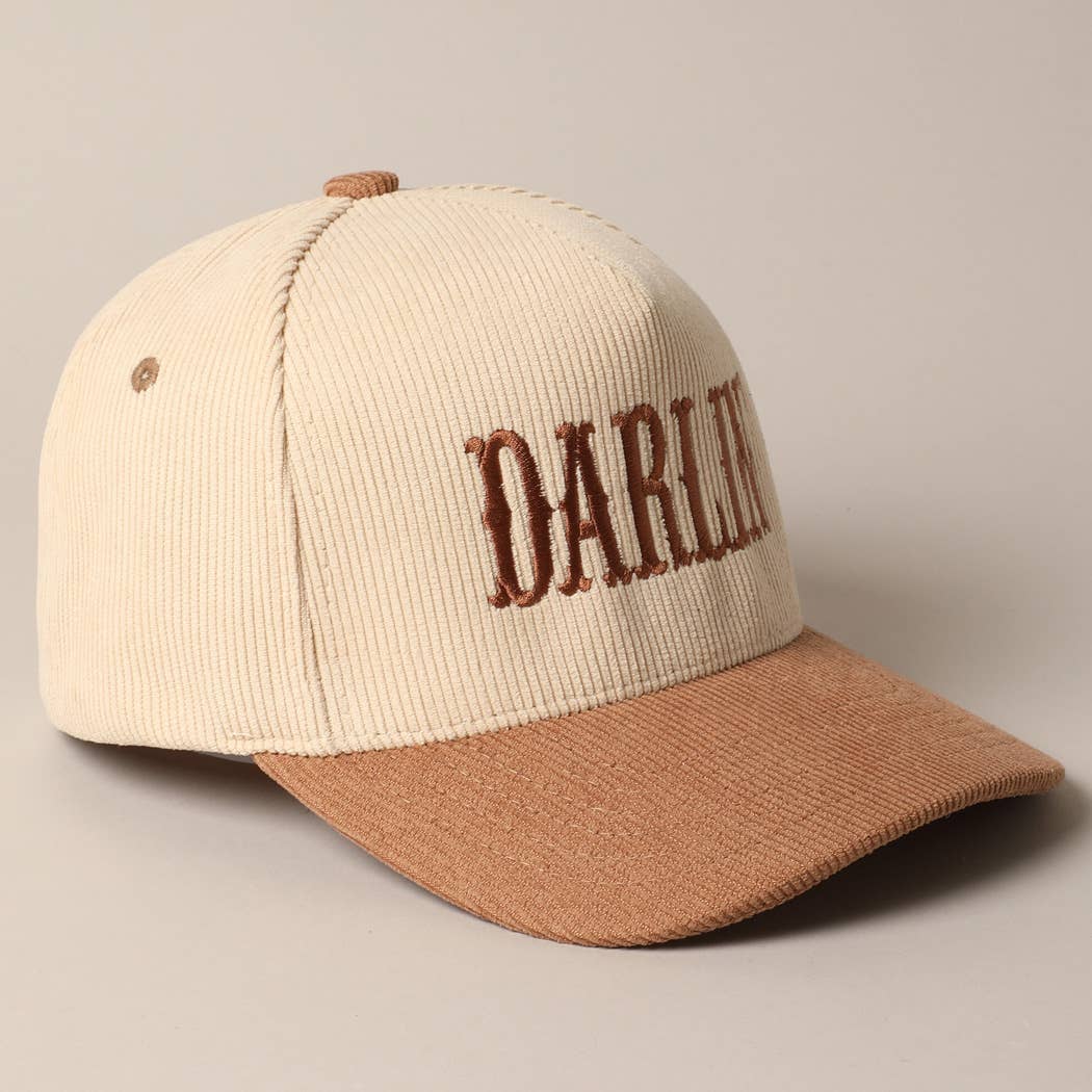 DARLIN' Corduroy Trucker Baseball Cap