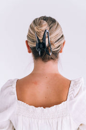 Jet Black Large Open Hair Clip