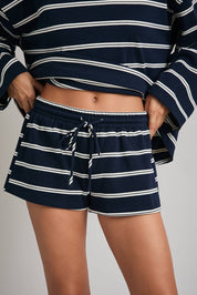Navy Stripe Shorts