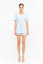 Blue Checkered Mckinley Shorts