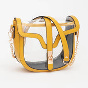 Clear Transparent Saddle Bag
: Black