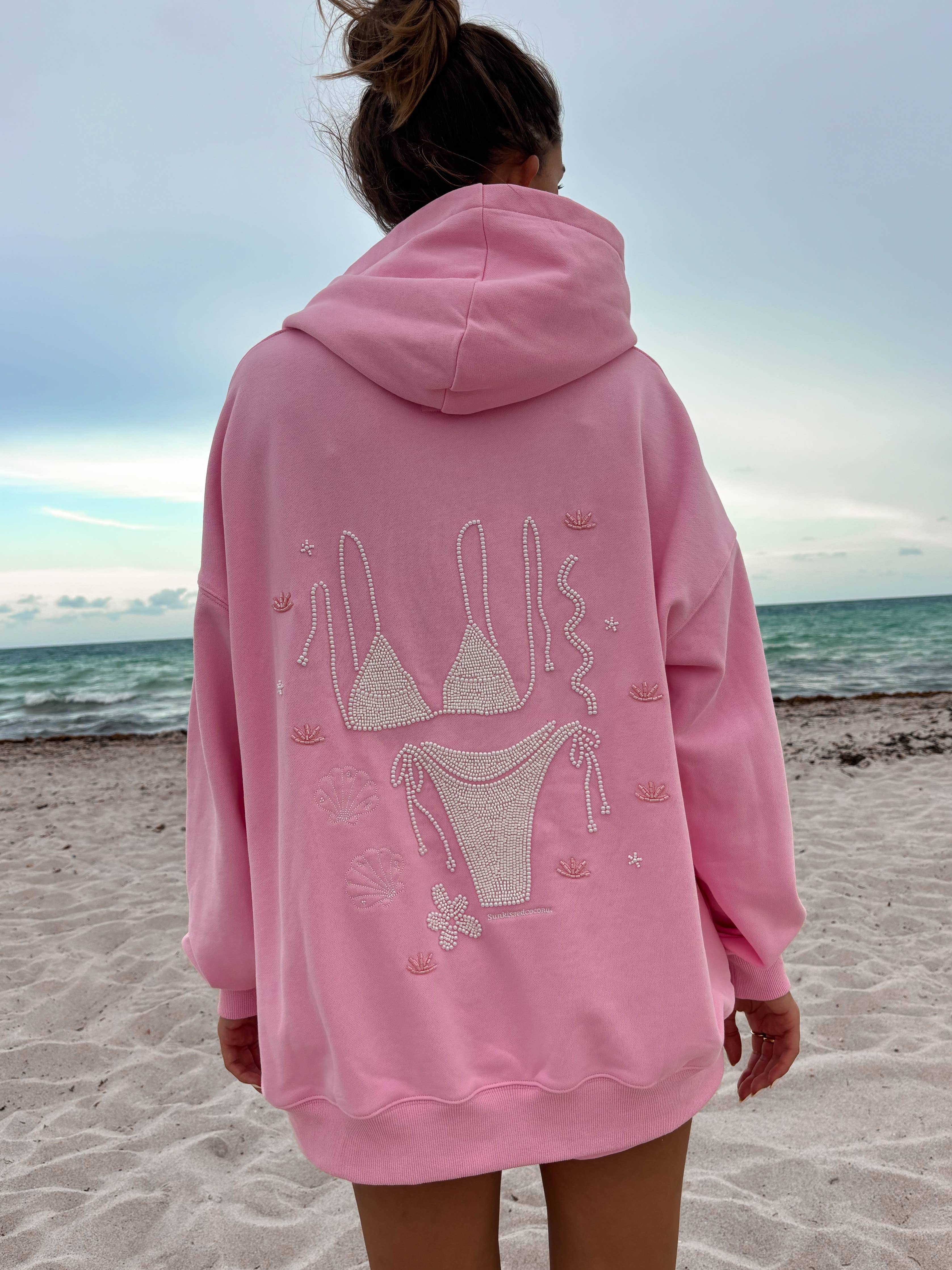Pink Bikini Beaded Hoodie