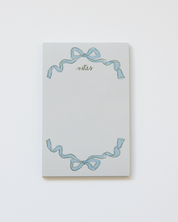 Blue Ribbon Bow Notepad
