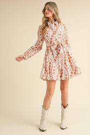 Floral Embrodiered Mini Dress