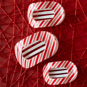 Flat Round Hair Clip | Large | Candy Cane Crush at Ninety Nine Boutique, view 2