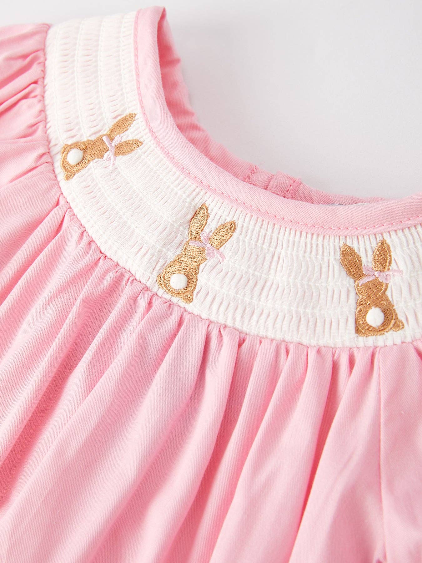 Girls Easter Bunny Pink Romper