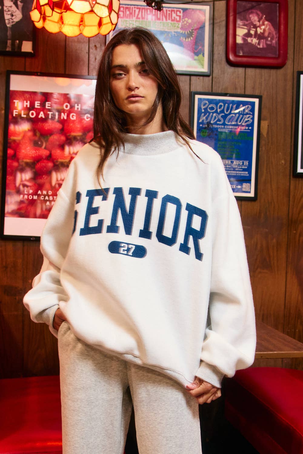 Gray Senior Mockneck Sweatshirt — view 11