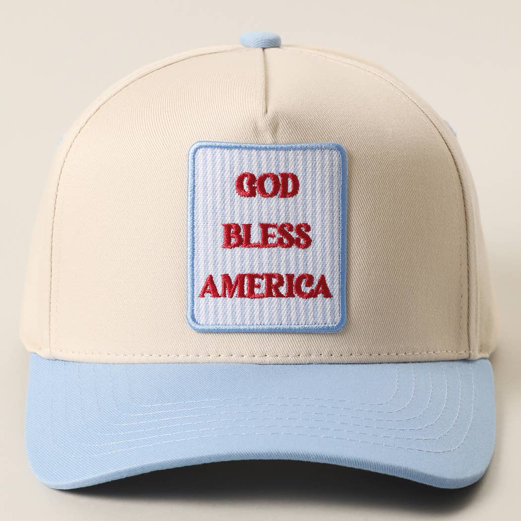 Light Blue God Bless America Hat
