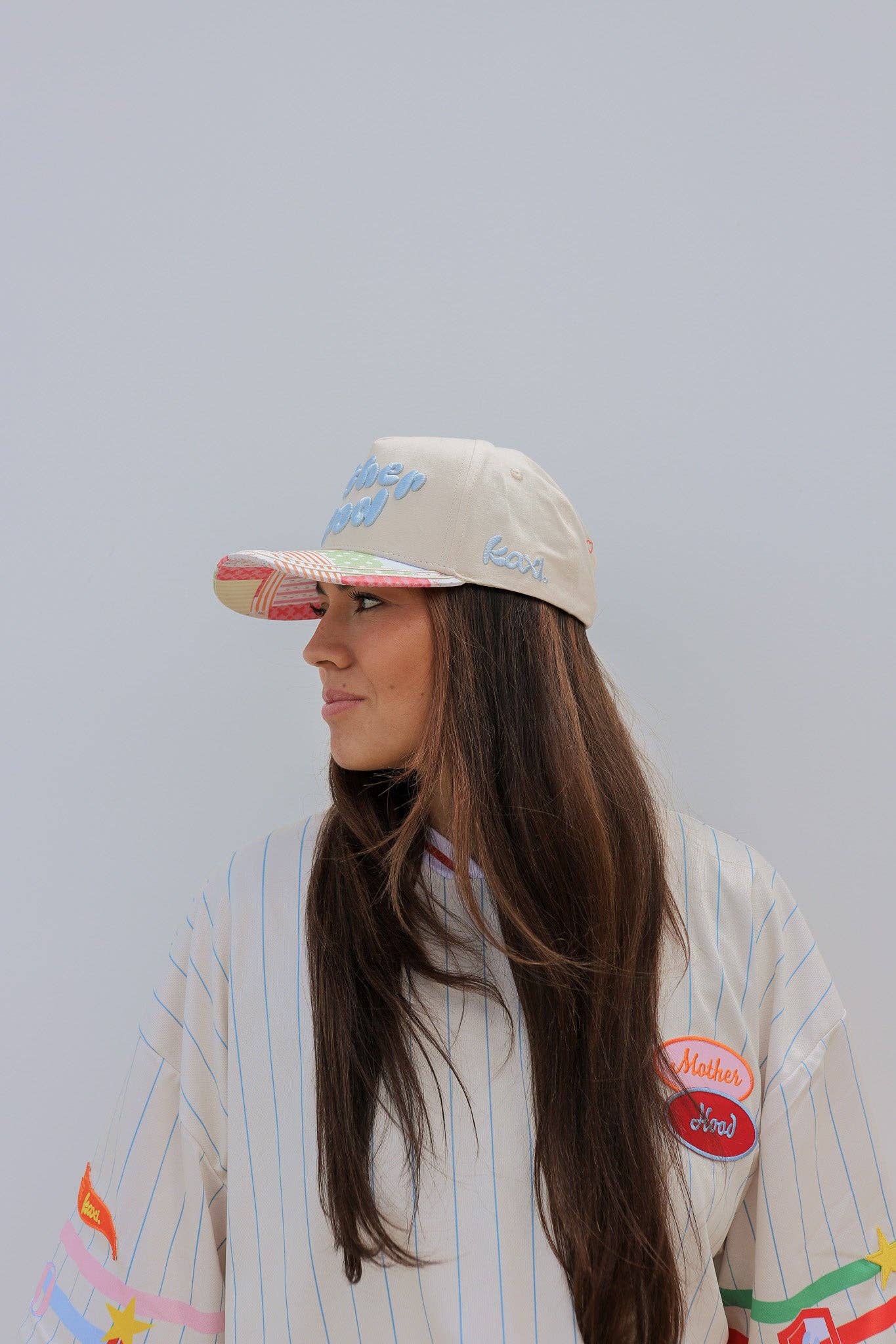 Patchwork & Light Blue Motherhood Trucker Hats
