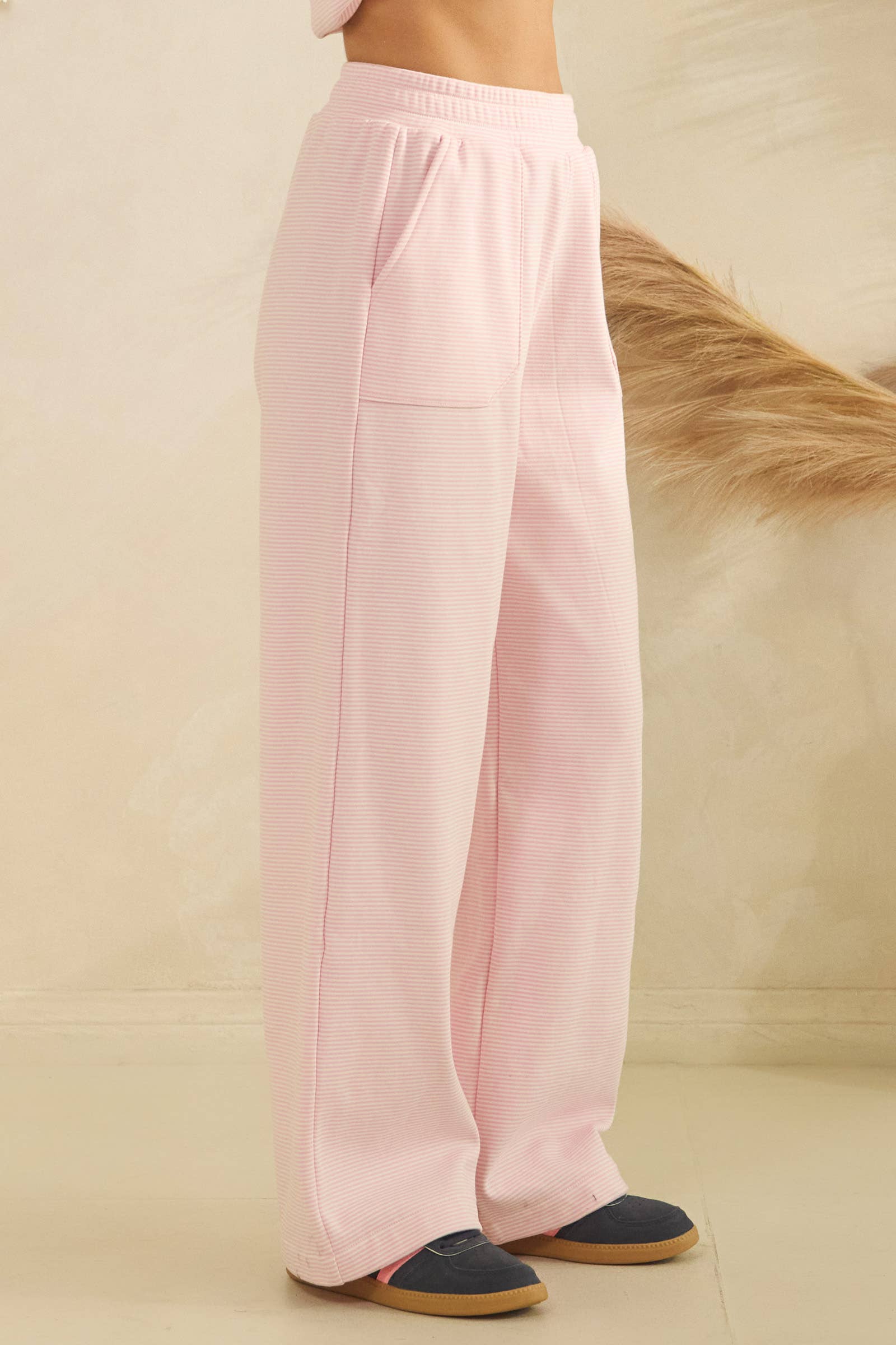 Pink Striped Lounge Pants