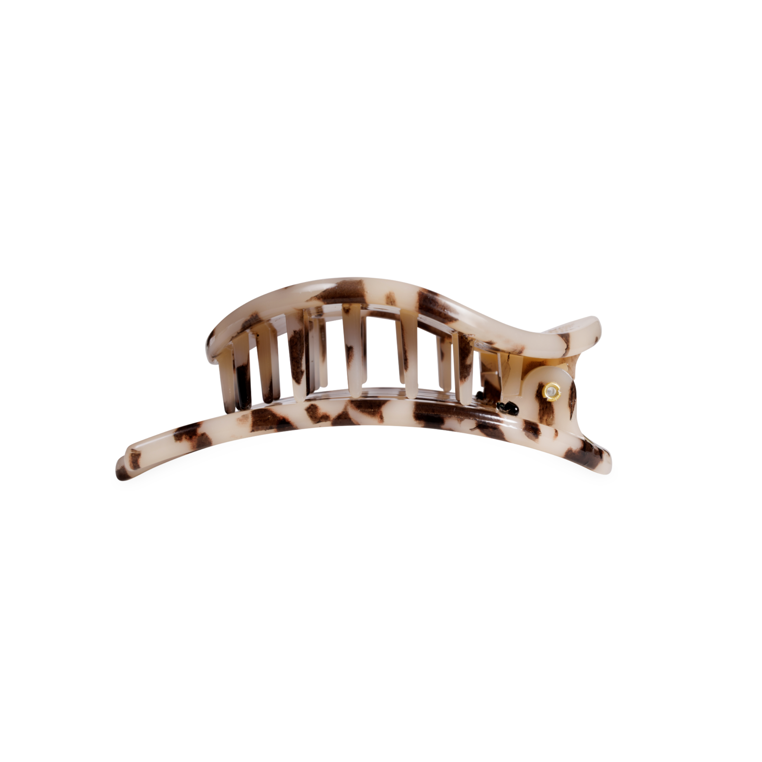 Flat Circle Hair Clip | Medium | Blonde Tortoise