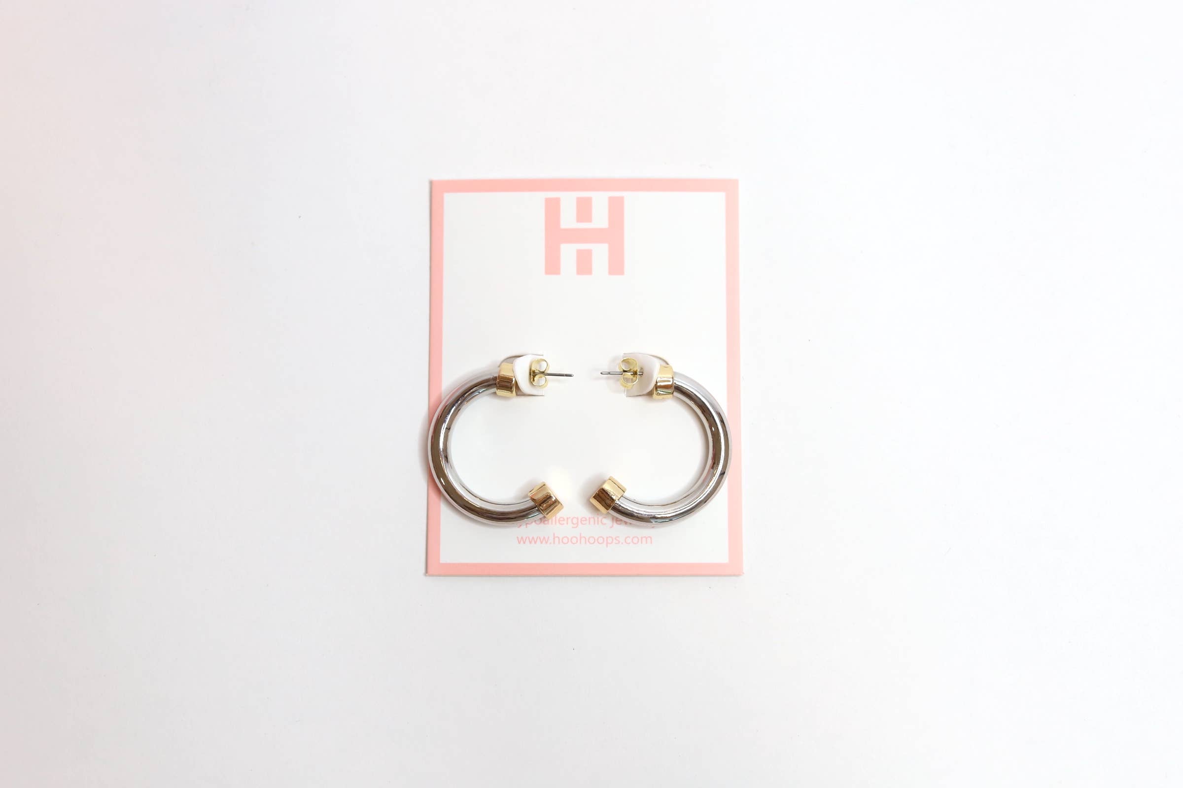Silver and Gold Small Hoop Earrings