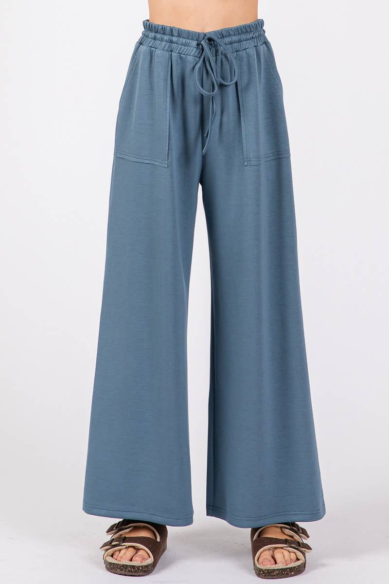 Blue Scuba Top & Pants Set