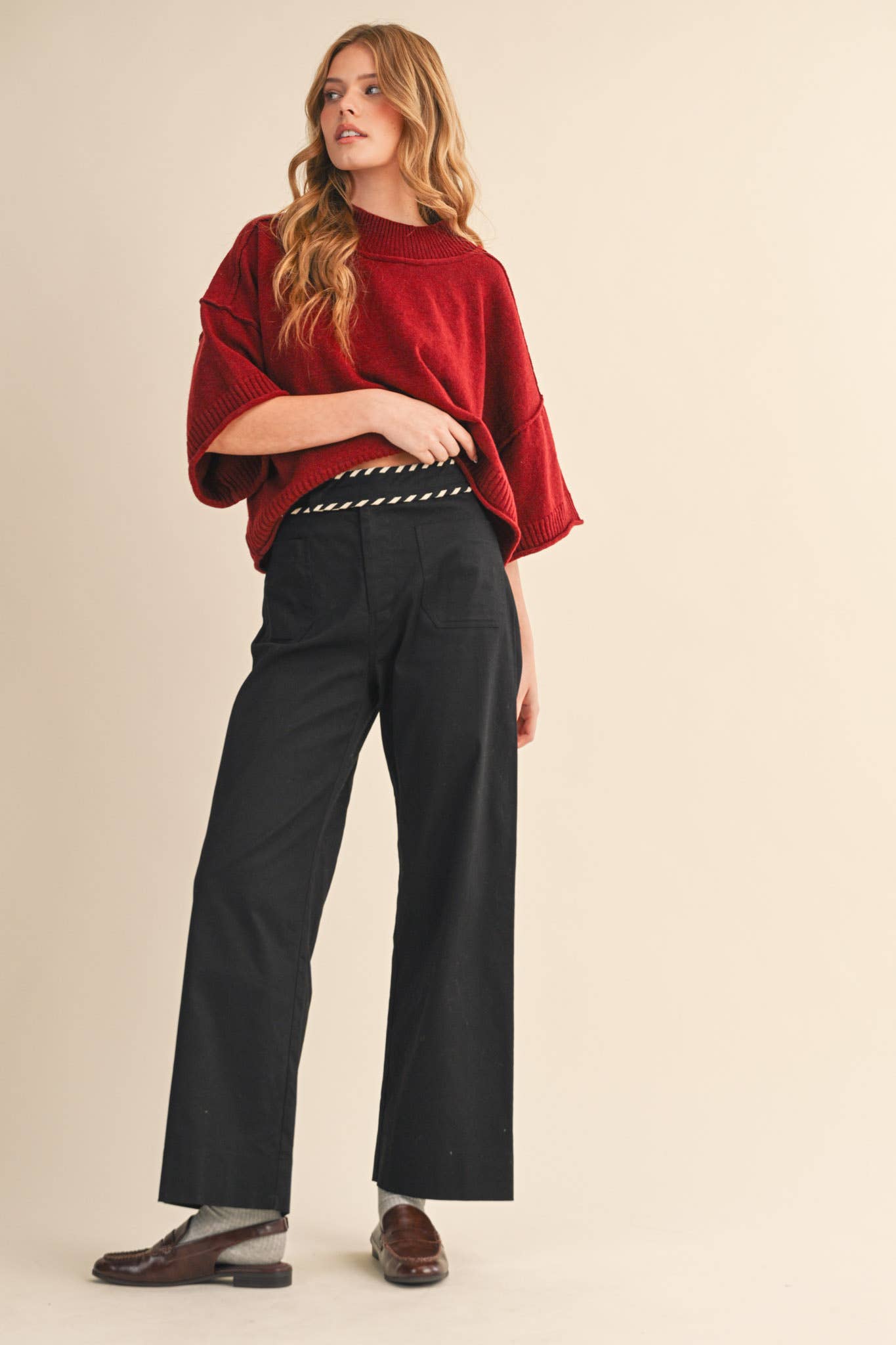 Black High Waist Wide Leg Pants
