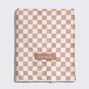 Terracotta Checker Extra Large Hair Towel