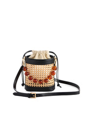 Black Detailed Bucket Purse