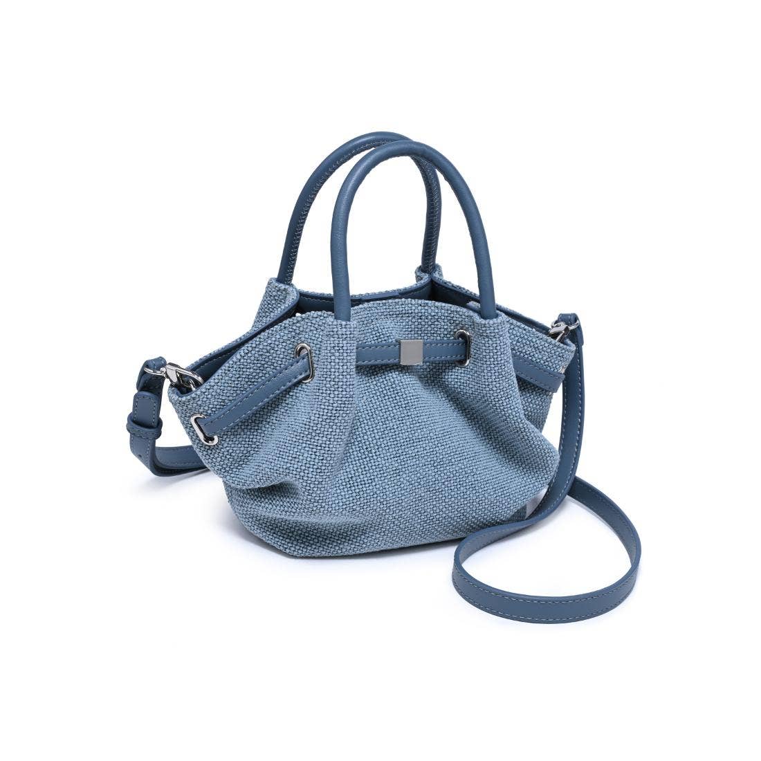 Blue Denim Cinched Crossbody Bag