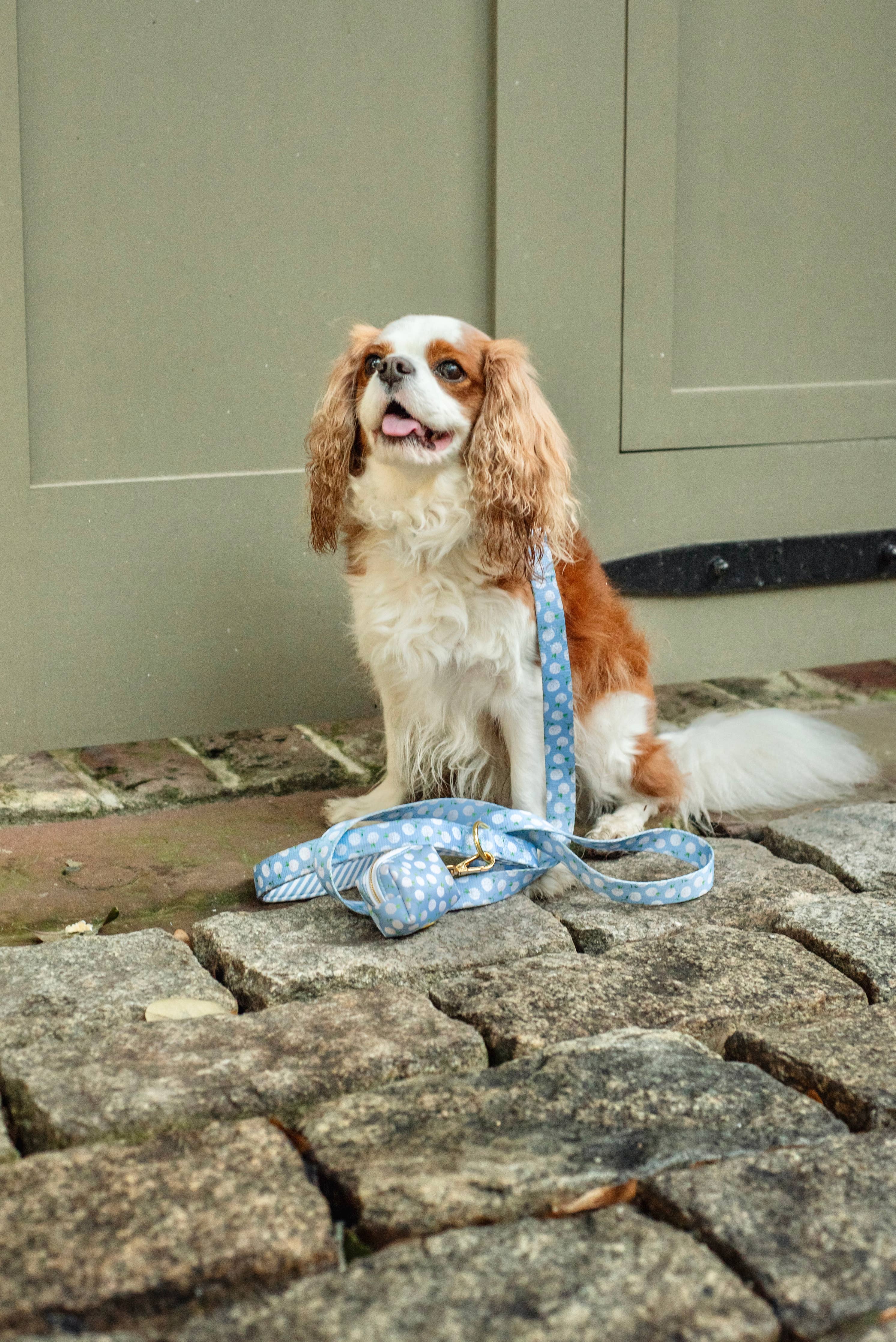 White Hydrangea Dog Waste Bag Holder