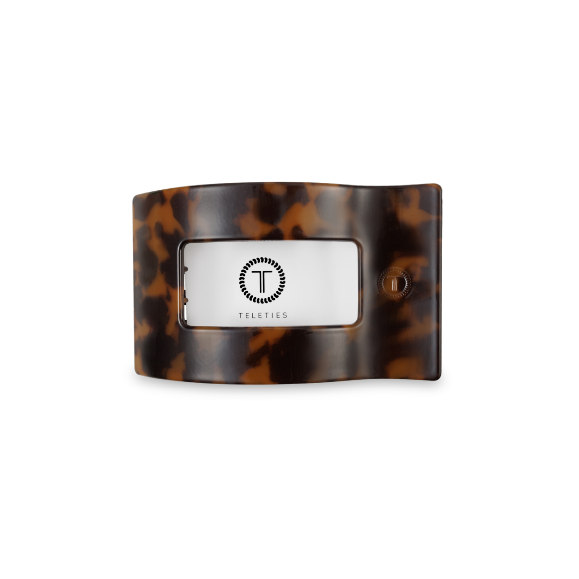 Tortoise Small Flat Rectangle Hair Clip