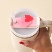 Pink & Heart Tumbler Lid Tag