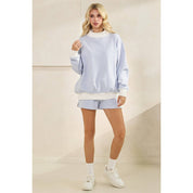 Blue Striped Mockneck