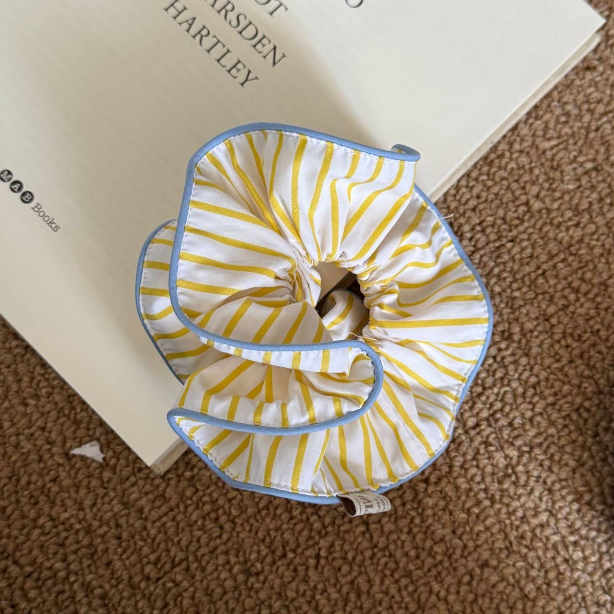 Yellow Stripe Scrunchie