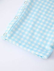 July 4th Plaid Boys Romper