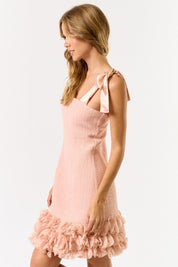 Pink Mini Dress w/ Trim