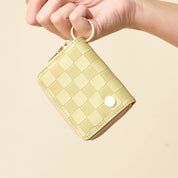 Zip Around Wallet-Green Check