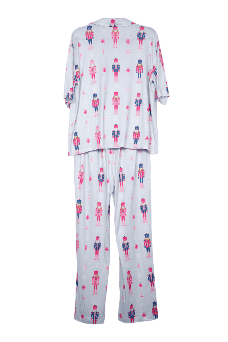 Blue Nutcrackers Christmas Light Blue Lounge Pants Set