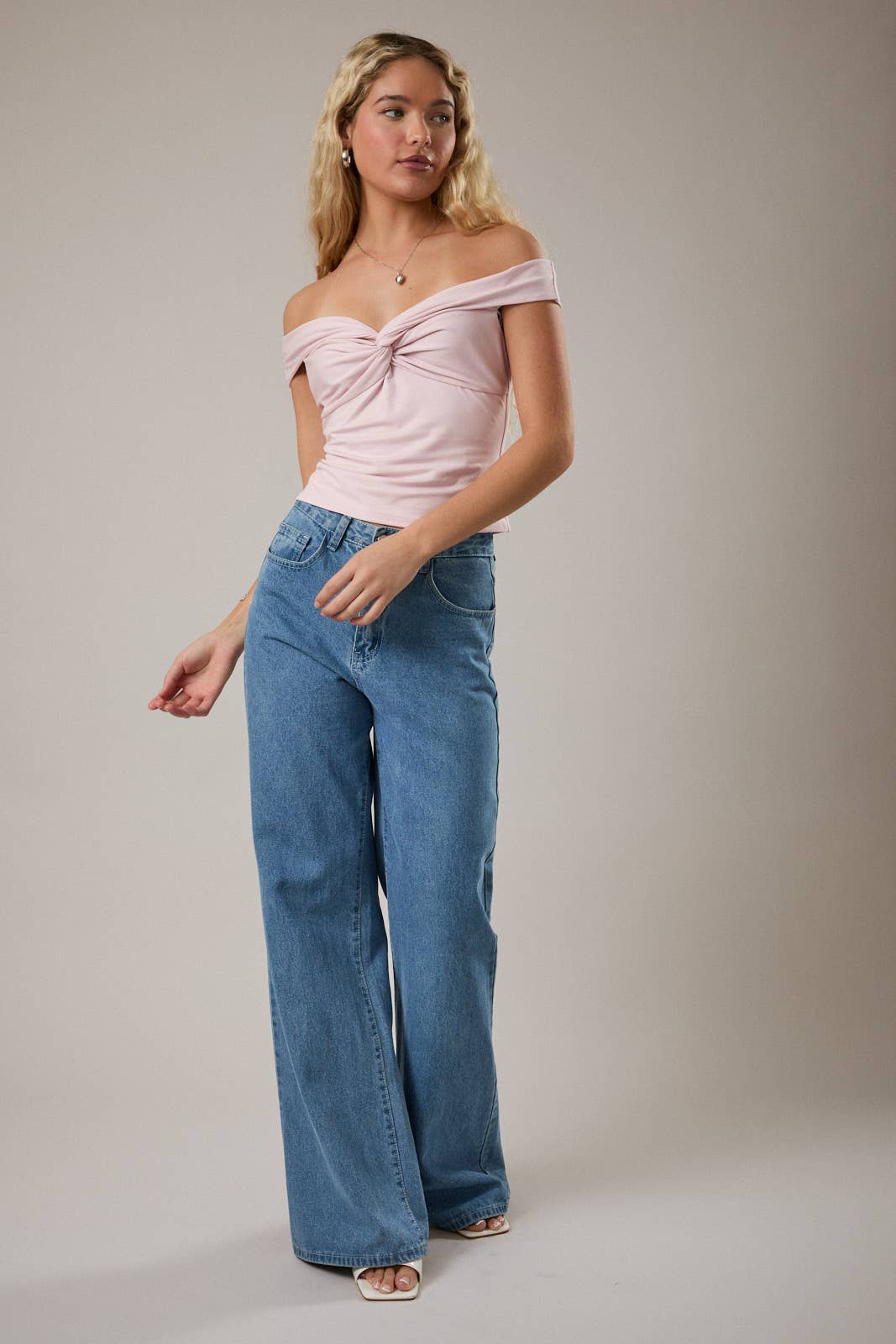 Pink Off the Shoulder Top