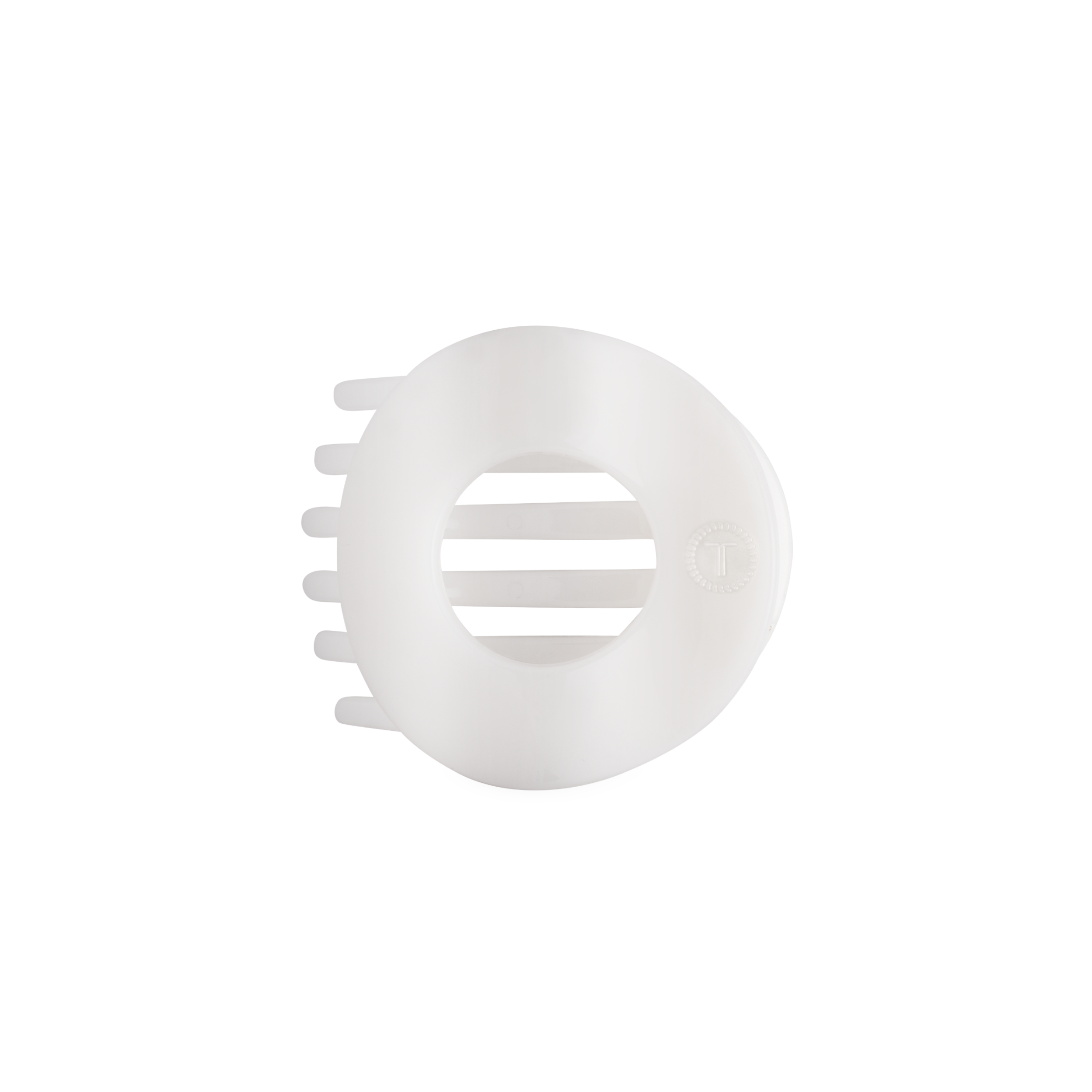Flat Circle Hair Clip | Medium | Coconut White