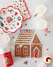 Gingerbread House Shaped Jigsaw Puzzle 87pc