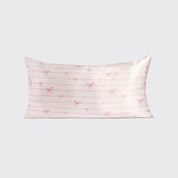 Striped Bows King Satin Pillowcase