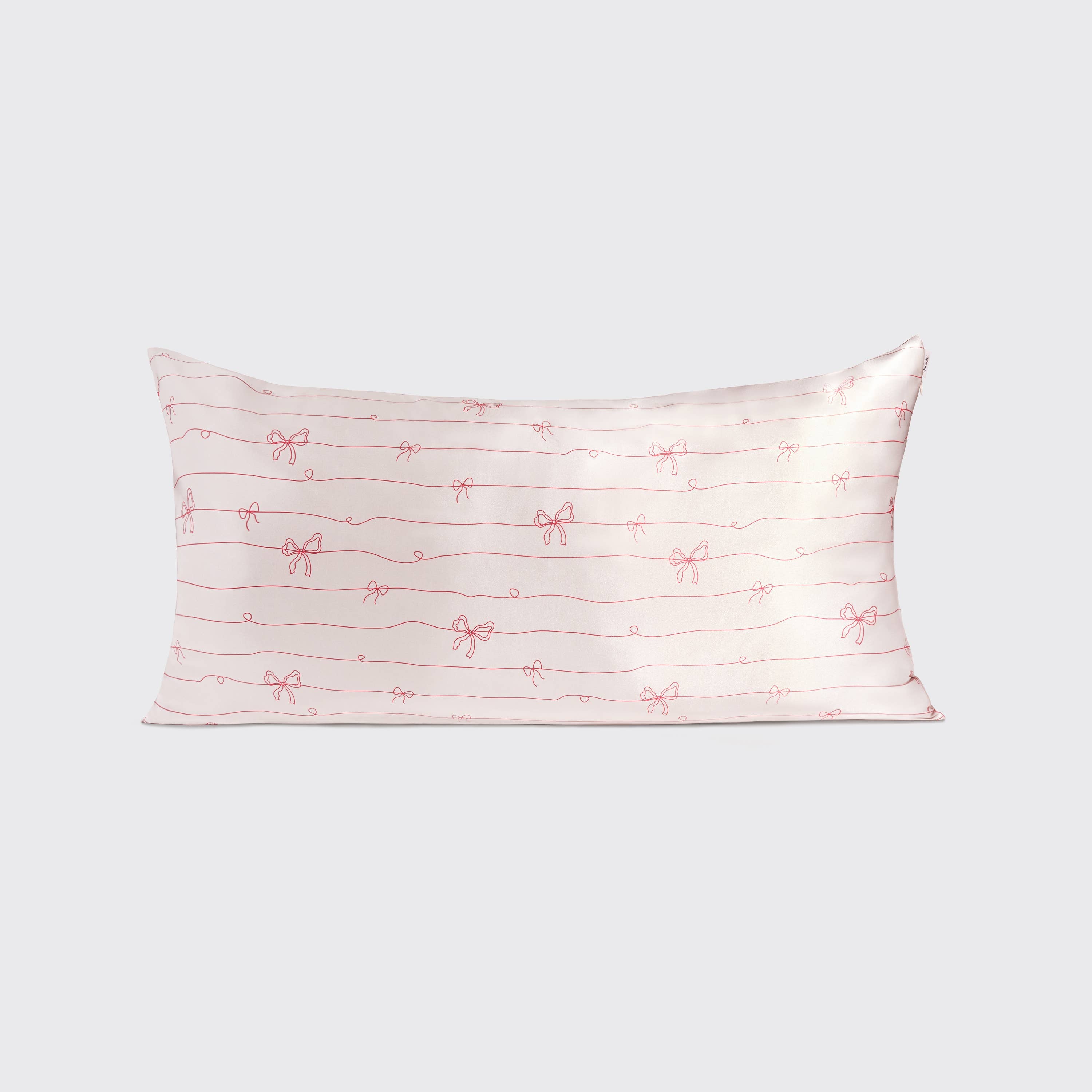 Striped Bows King Satin Pillowcase