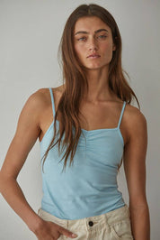 Blue V-Neck Cami Top