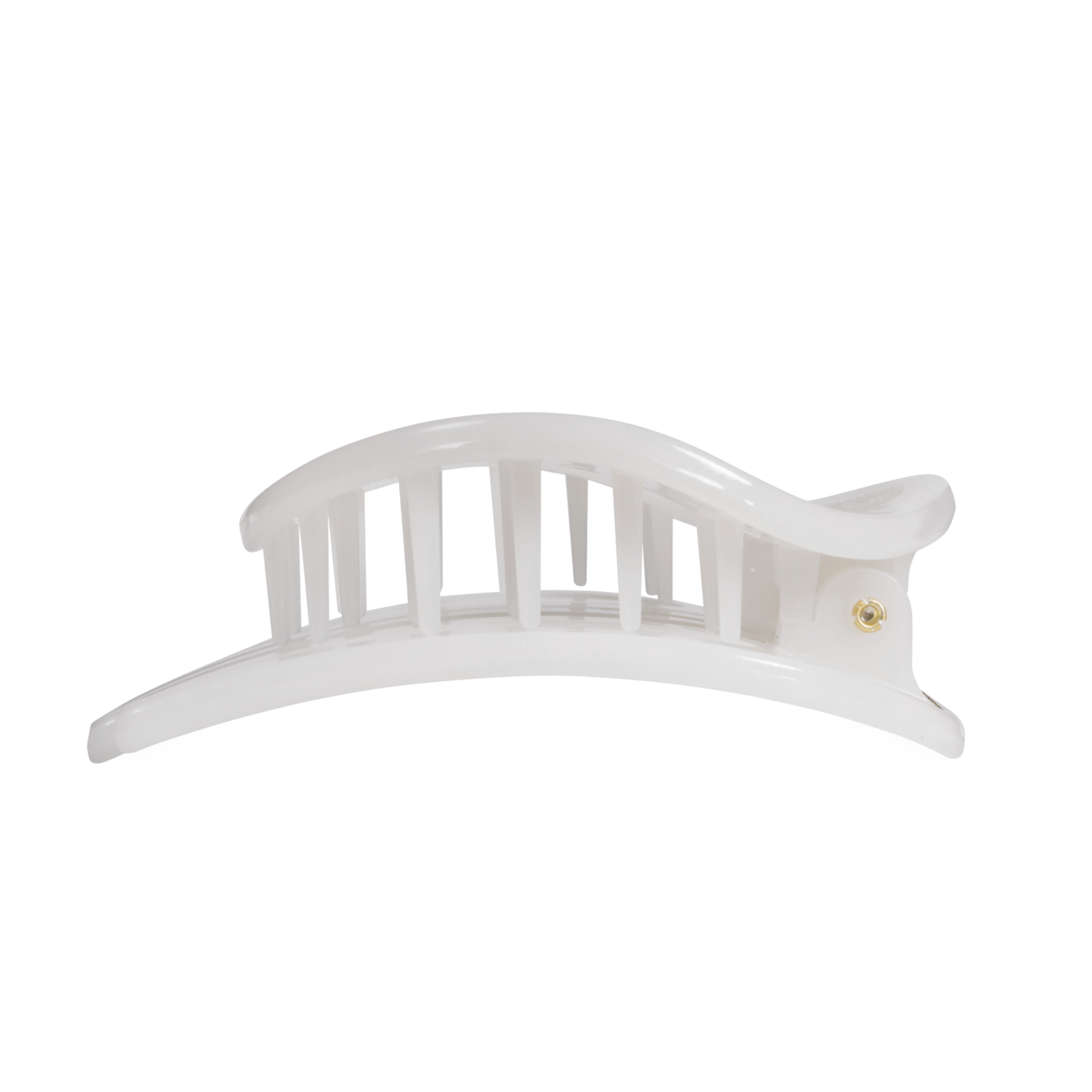 Flat Circle Hair Clip | Large | Coconut White