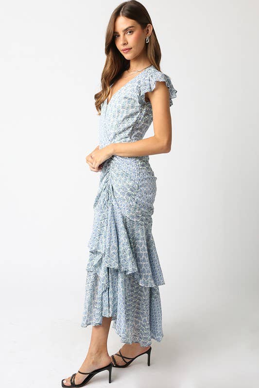 Blue Aria Maxi Dress