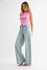 Light Denim Palazzo Jean