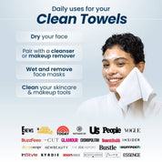 Clean Towels™ XL, Disposable Face Towels, 50 Count