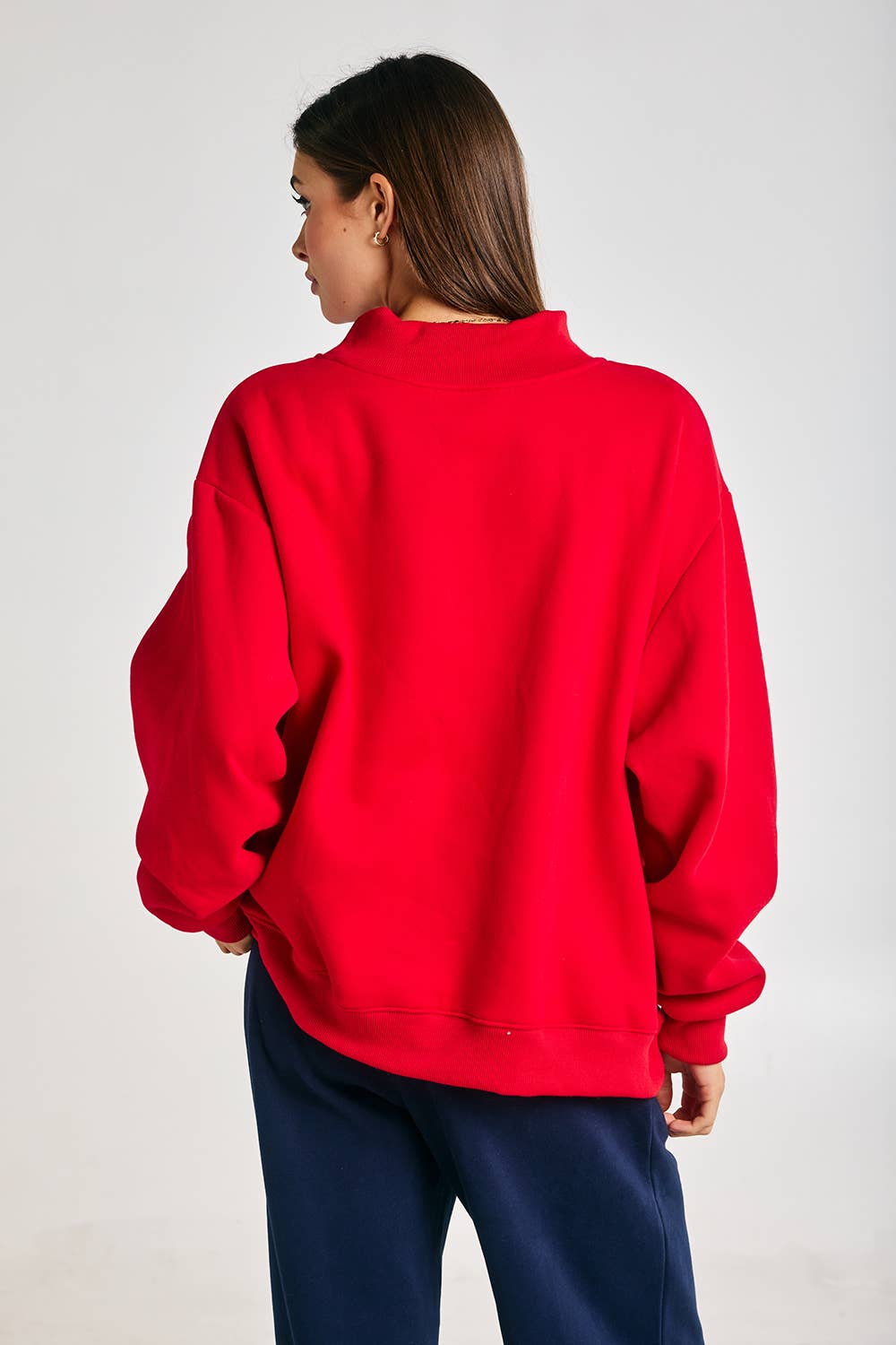 Red & Pink Gingham Jesus Mockneck