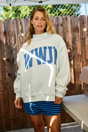 Grey WWJD/AMEN Reversible Mock Neck