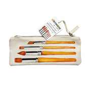 Paintbrush Set in Canvas Bag - 8 Assorted