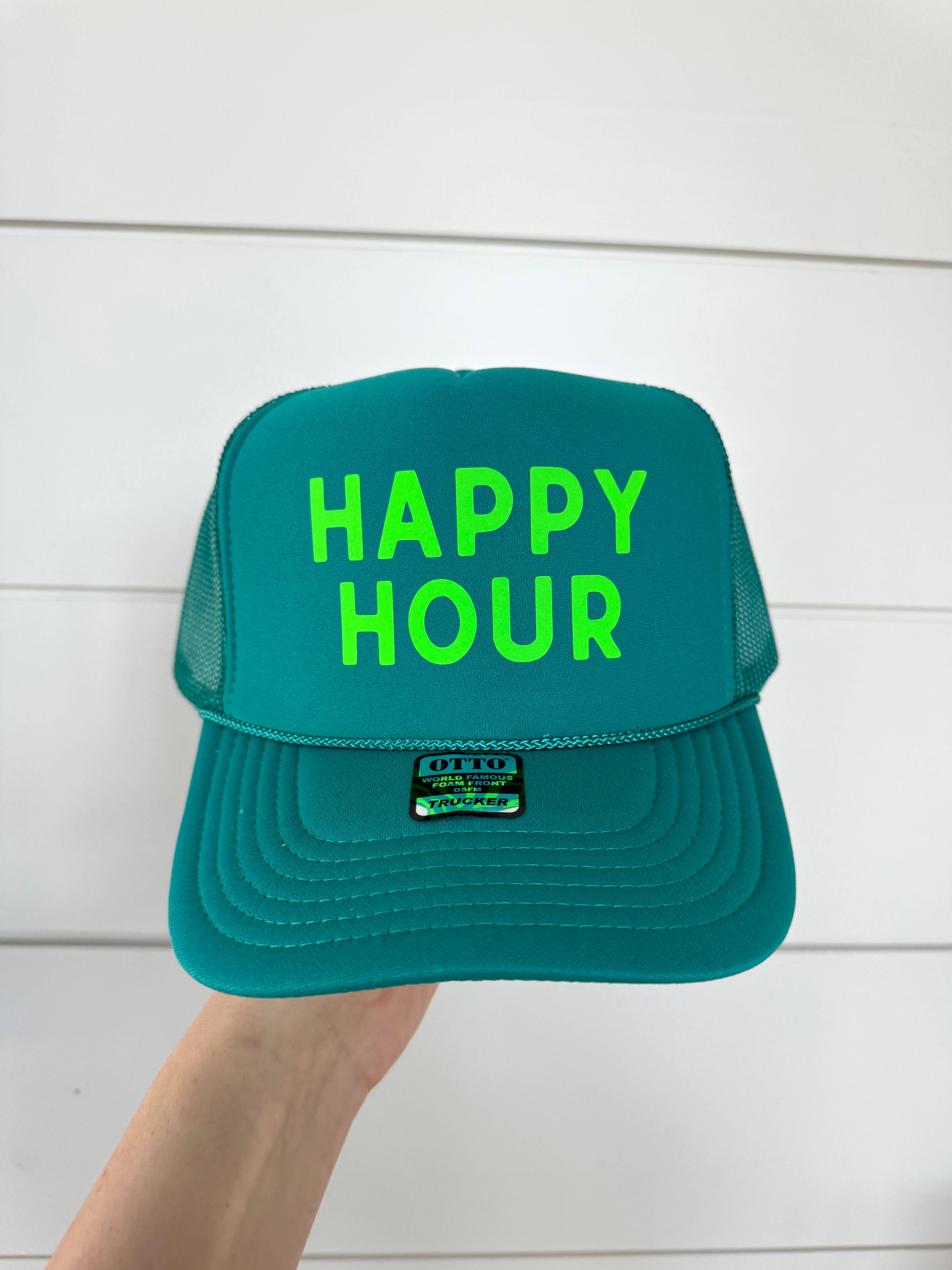 Green Happy Hour Trucker Hat