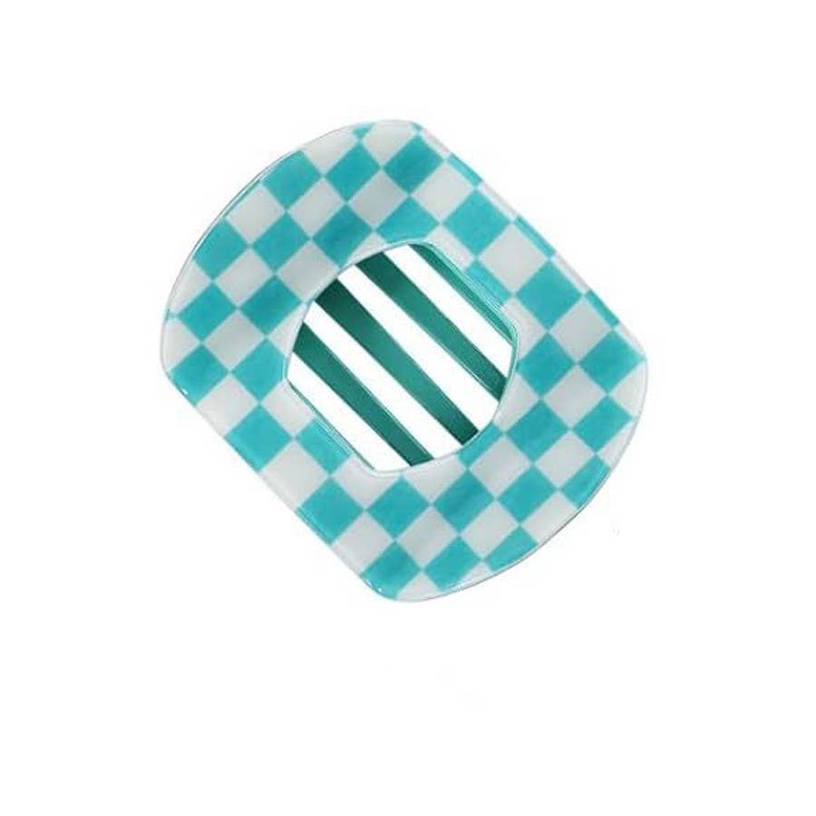 Blue & White Lay Flat Clip