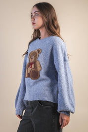 Blue Teddy Bear Sweater