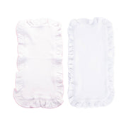 Pink Ruffle Burp Cloth