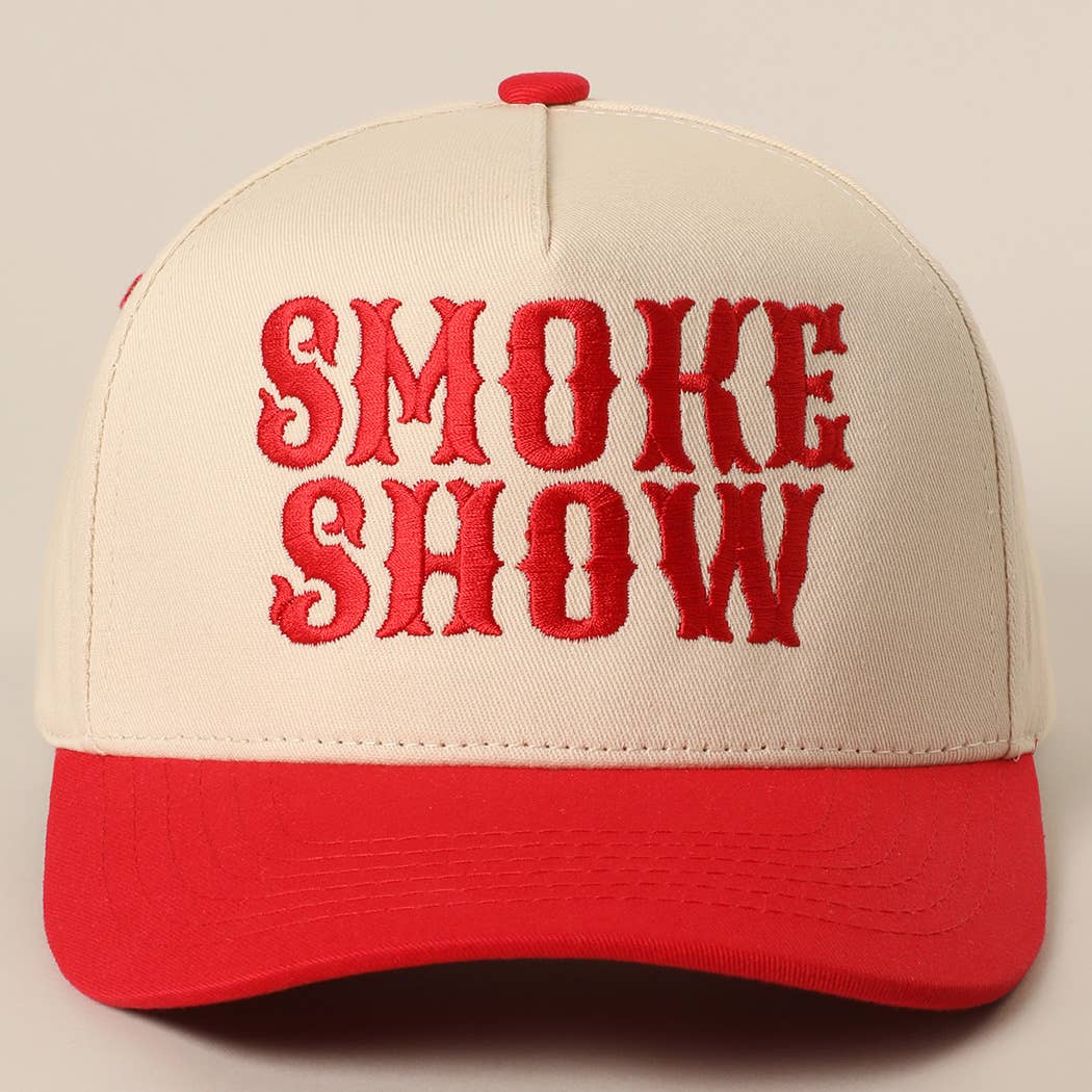 SMOKE SHOW Baseball Cap/ Red