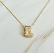 Crystal Bubble Initial Necklace: C at Ninety Nine Boutique, view 14