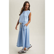 Blue Tank & Skirt Set